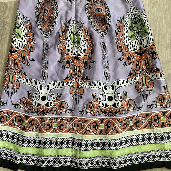 Beautiful multi-color 100% silk skirt size 2 - Picture 2 of 5